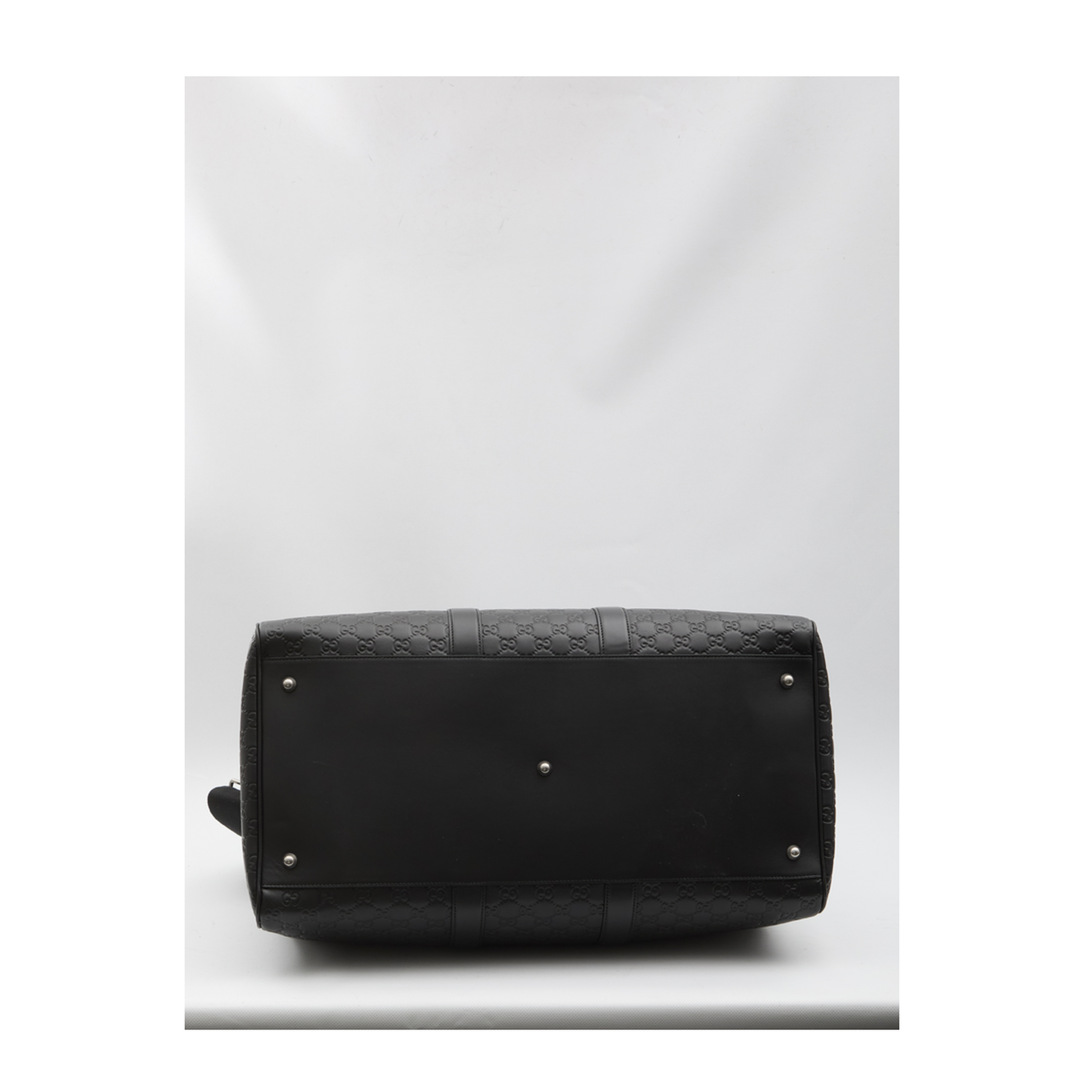 Large Duffle Bag in Black Leather