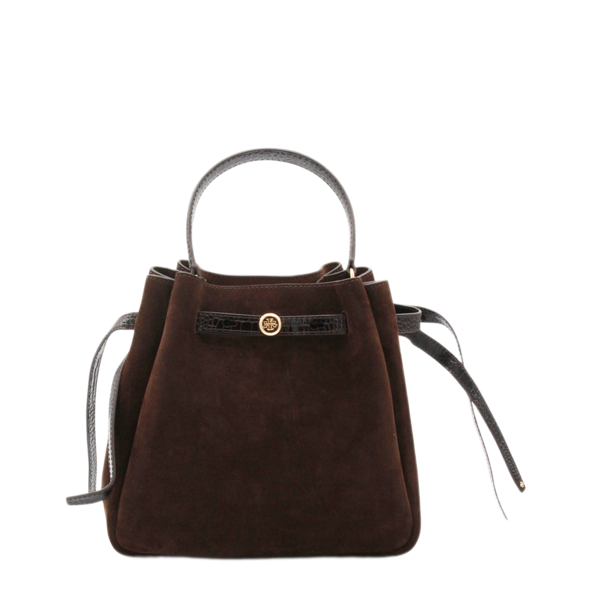 Romy Suede Bucket Bag - Dark Cocoa