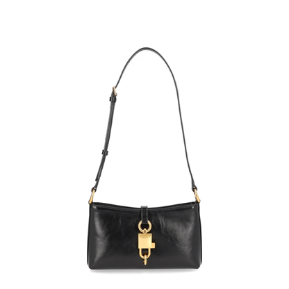 Black Lock Shoulder Bag