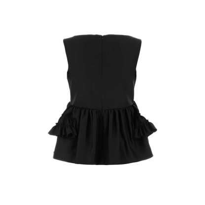 MAYFEYR - Dries Van Noten - Black Wool Blend Casey Top - 2610107073305900