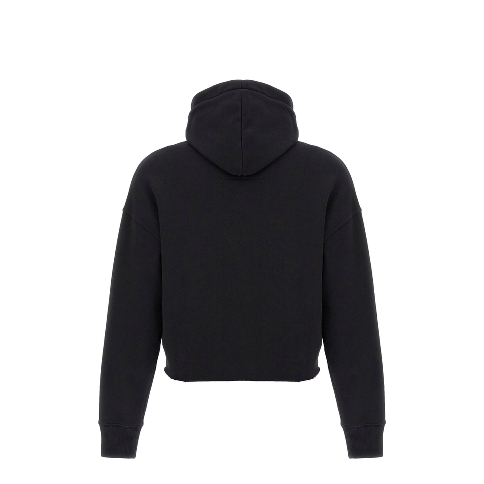 Logo Cotton Cropped Hoodie