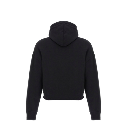 Logo Cotton Cropped Hoodie
