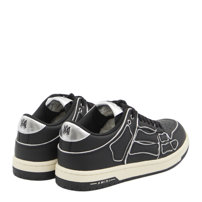 Skel Top Low Black Sneaker With Logo Patch