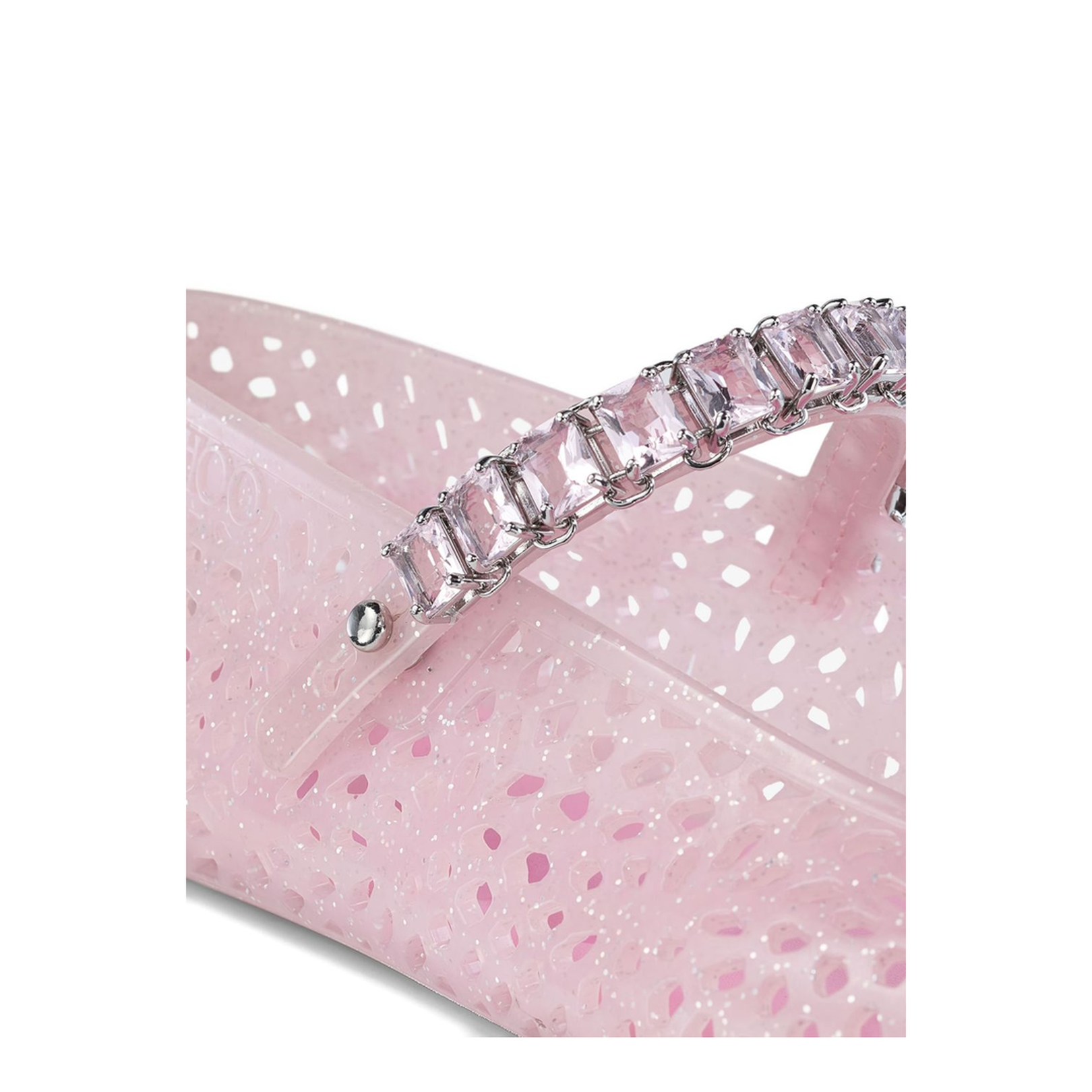 Cotton Candy Jelly Ballerina Flats with Crystal