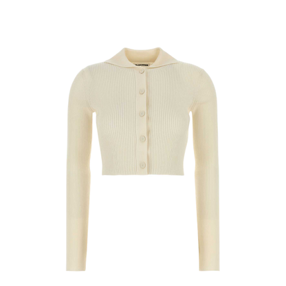 Cream Wool Blend Cardigan