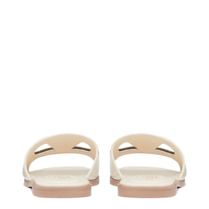 VLogo Cut-Out Leather Sandals