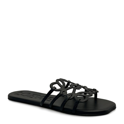 Petal Anagram Leather Sandals