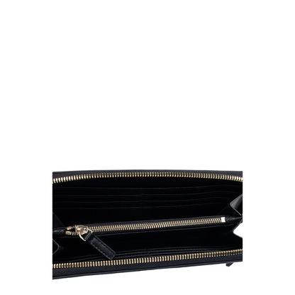 Zip-around wallet with all-over monogram print