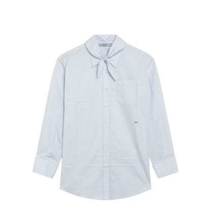 MAYFEYR - Prada - Light Blue Cotton Shirt With Scarf - P470JROOO1XV2F0M10