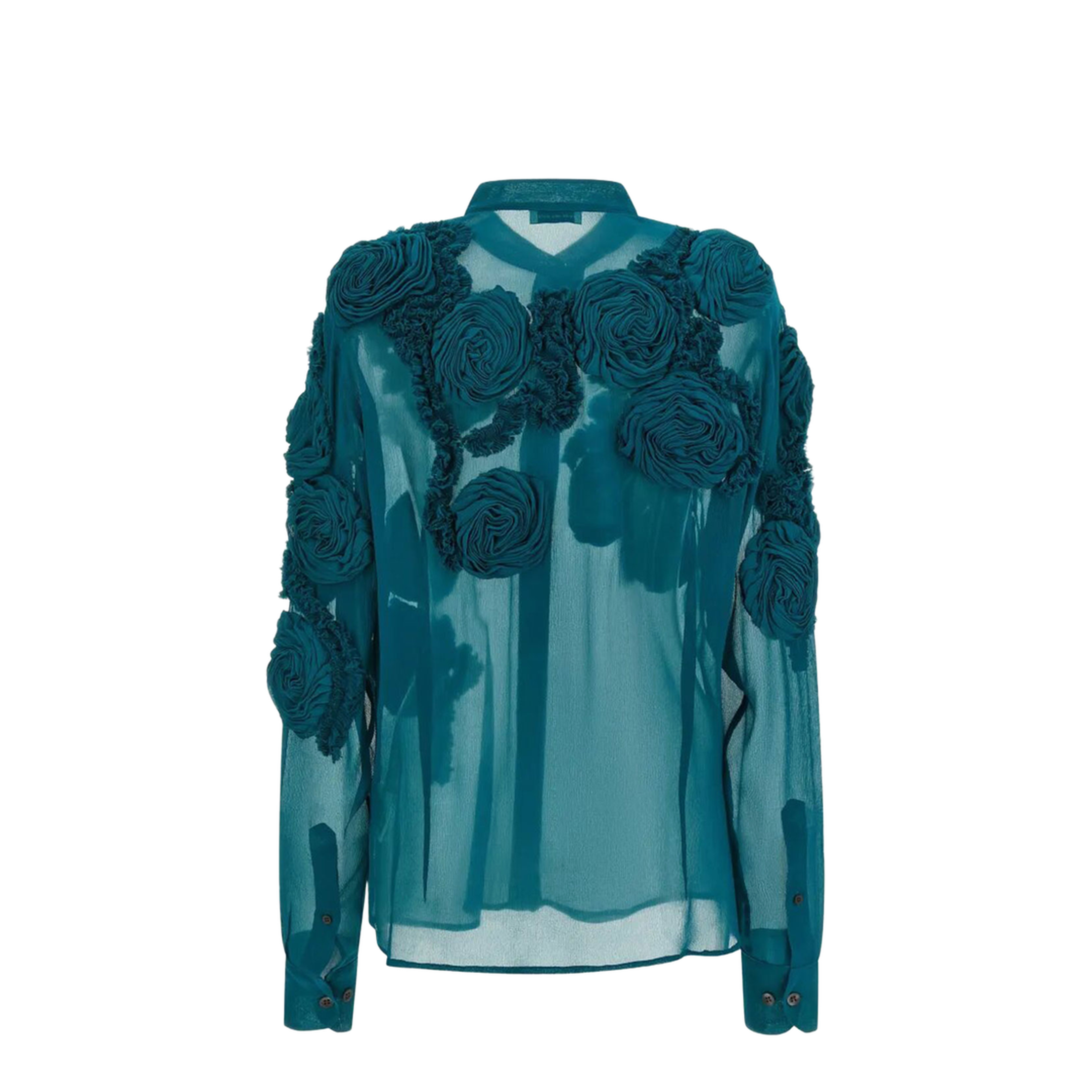 MAYFEYR - Dries Van Noten - Embellished Shirt In Sheer Viscose - 0107623376