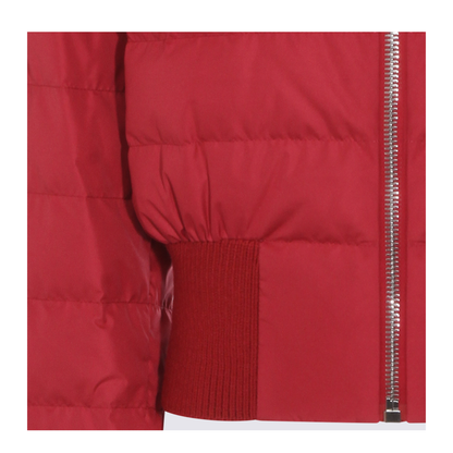 Cropped Down Jacket - Berry Red