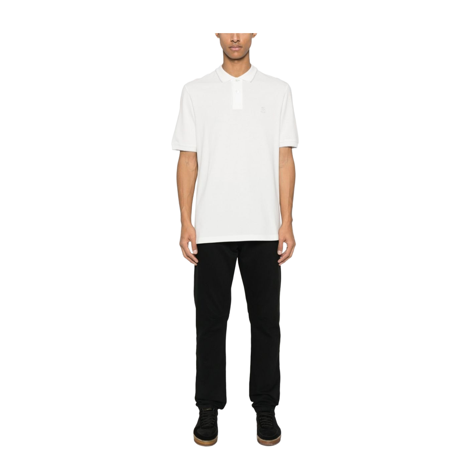 Cotton Piquet Polo with Embroidered Logo