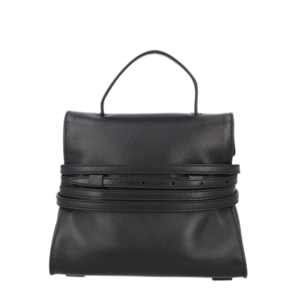 Tie Me Sheepskin Tote - Black