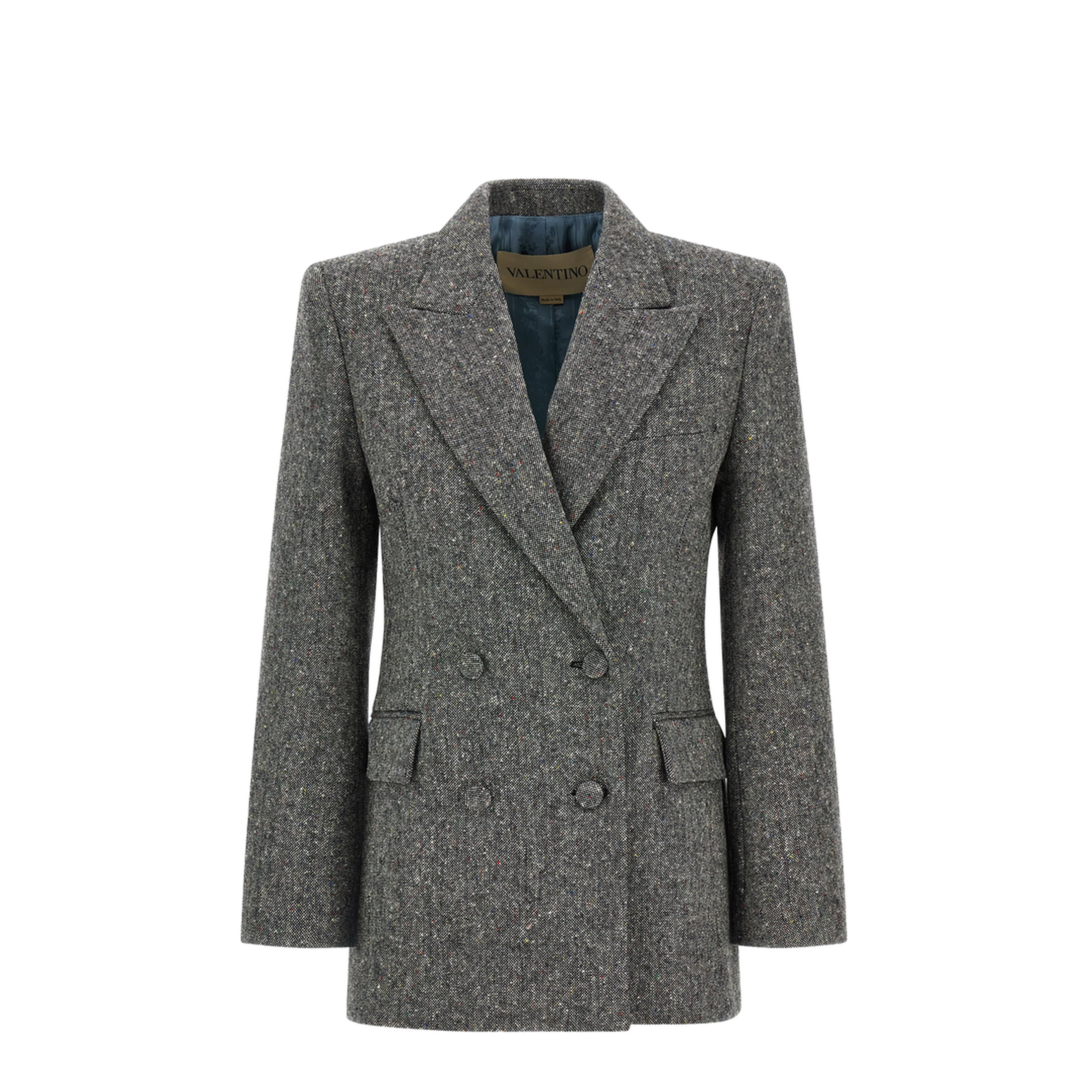 Double Breasted Blazer Grey