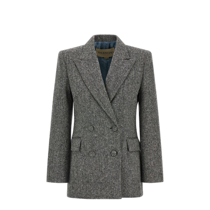 Double Breasted Blazer Grey