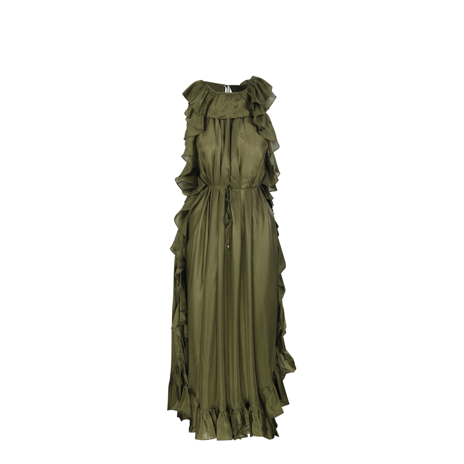 Cascadian Ruffle Midi Dress