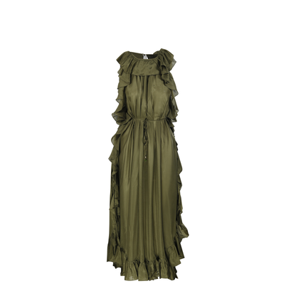 Cascadian Ruffle Midi Dress