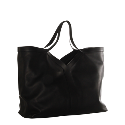 Y Maxi Tote in Grained Leather