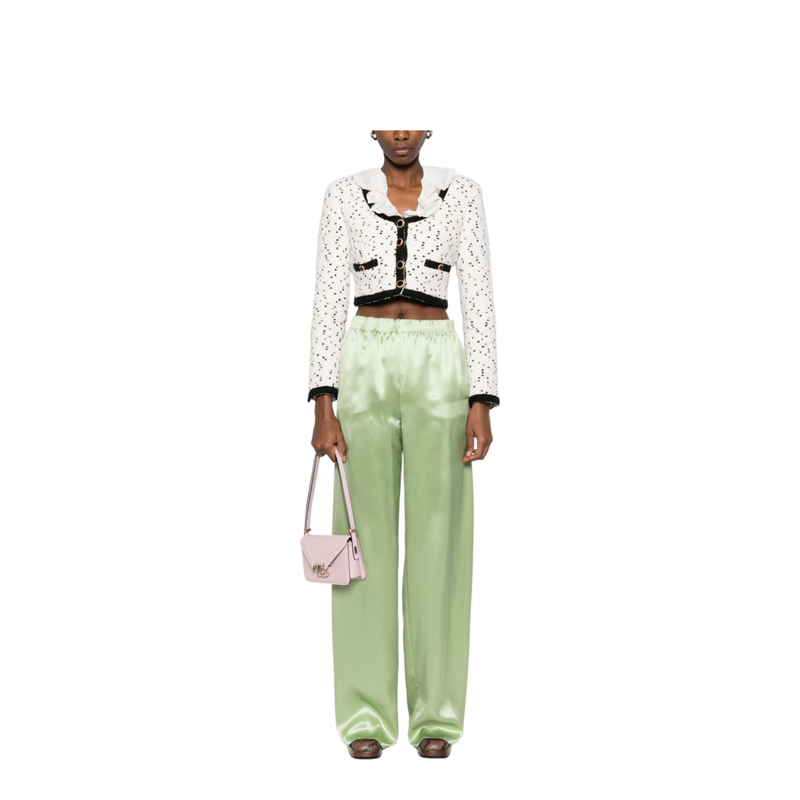 Silk Wide-Leg Trousers