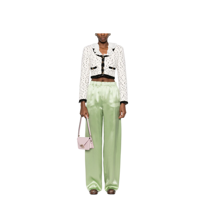 Silk Wide-Leg Trousers