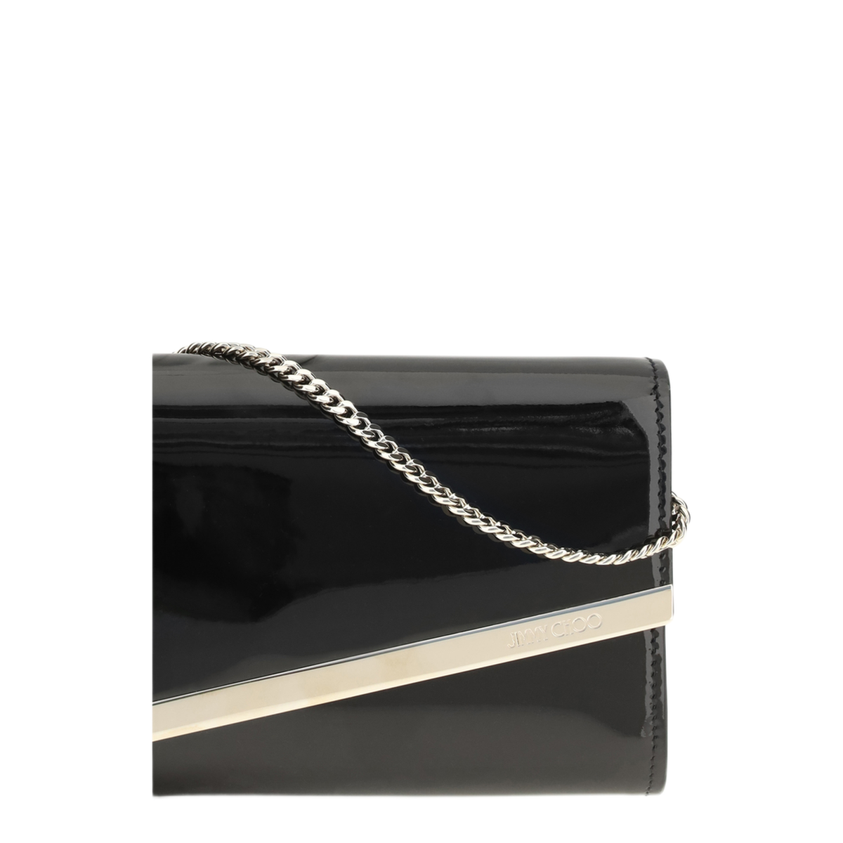 MAYFEYR - Jimmy Choo - Emmie Leather Clutch - J000157030BLACKLIGHT