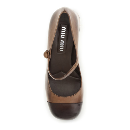 MAYFEYR - Miu Miu - Leather Mary Jane Ballerinas - 5I781EF0653ZQIF0Y89
