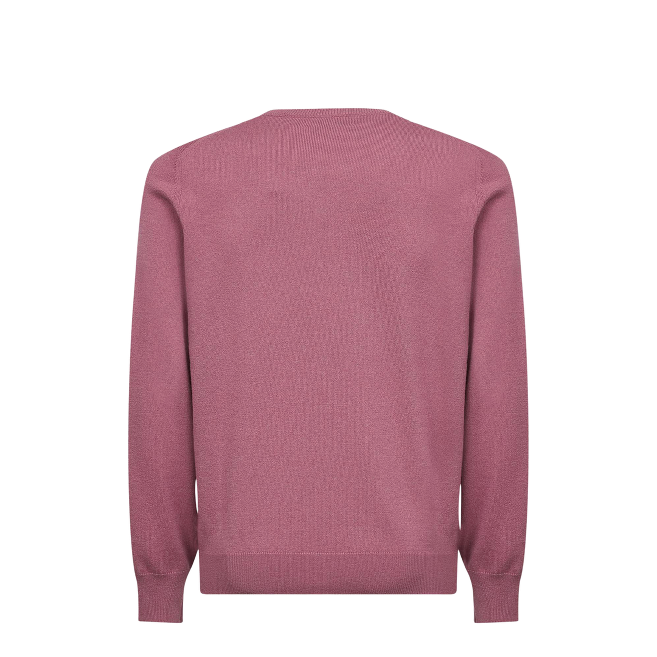 Ribbed Knitted Crewneck Sweater Pink