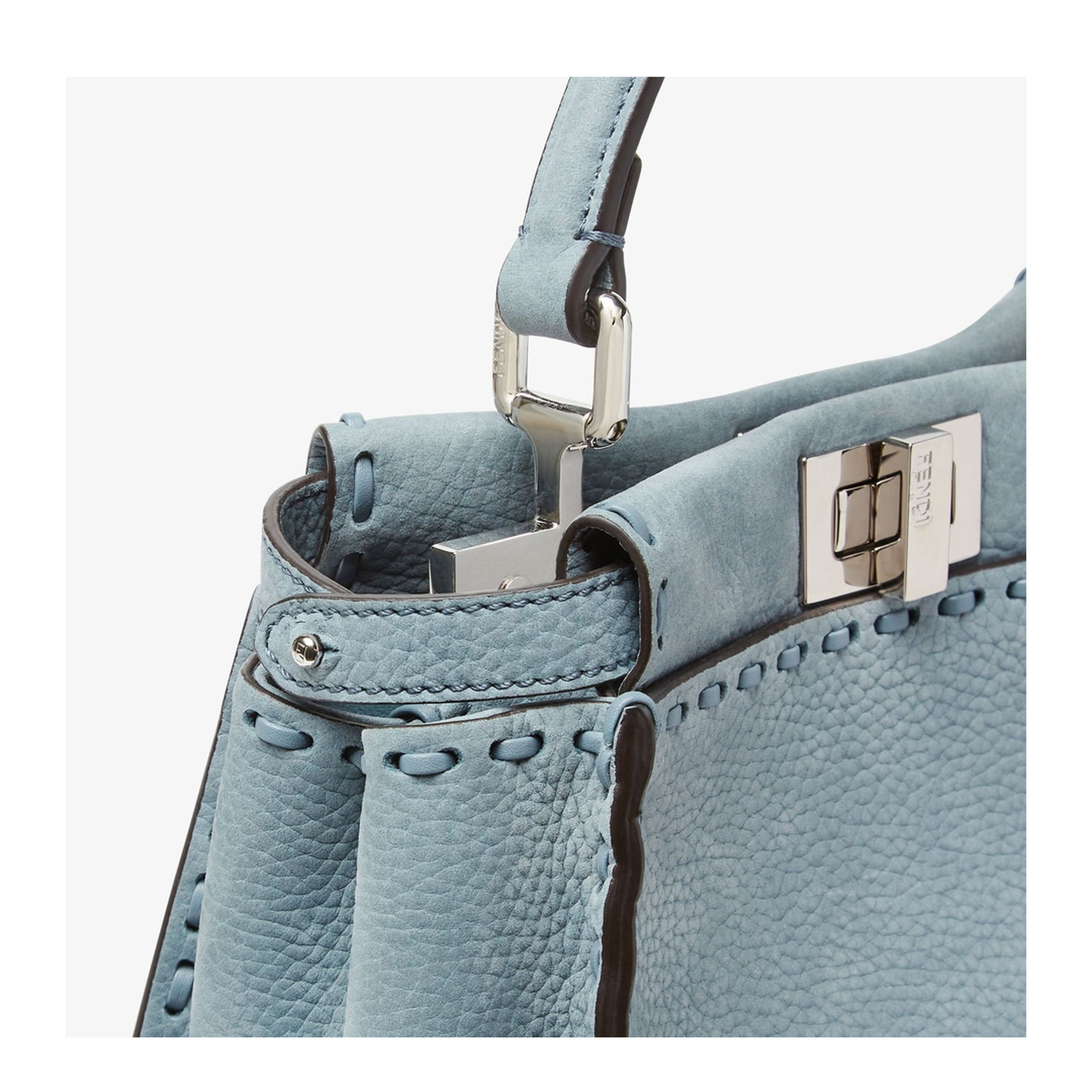 Peekaboo Mini Cuoio Romano Leather Light Blue