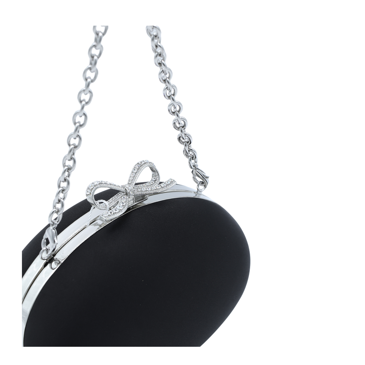 Oval Satin Clutch