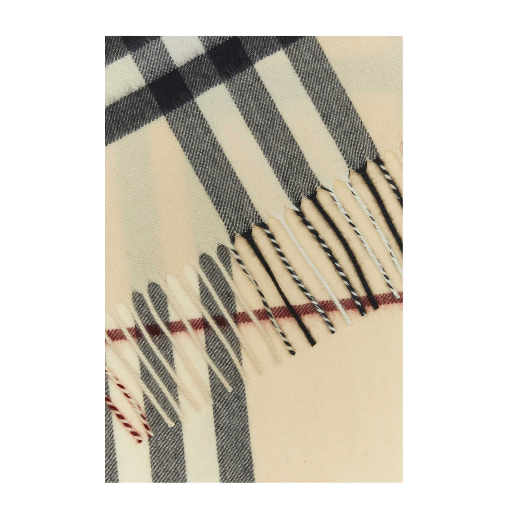Cashmere Scarf Giant Check Motif