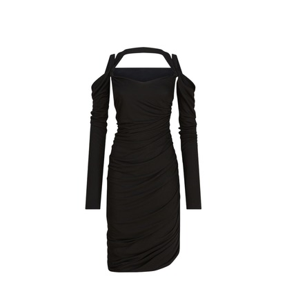 MAYFEYR - The Attico - Black Midi Dress In Viscose Crêpe - 251WCW00248VVV105A100