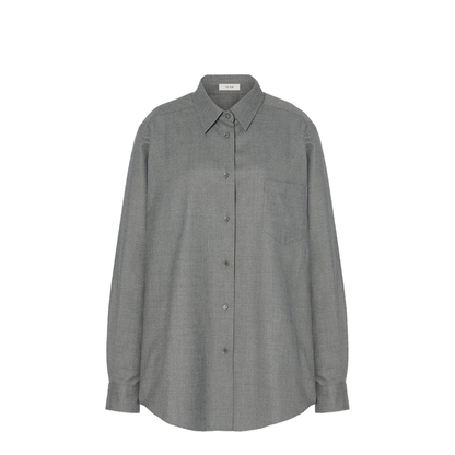 Pino Shirt Grey in Virgin Wool