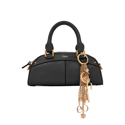Small Chloé Bowling Bag in Soft Leather - Black
