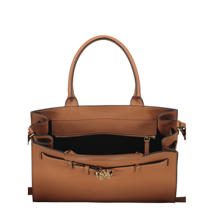 Elegant And Sophisticated Brown Leather Handbag
