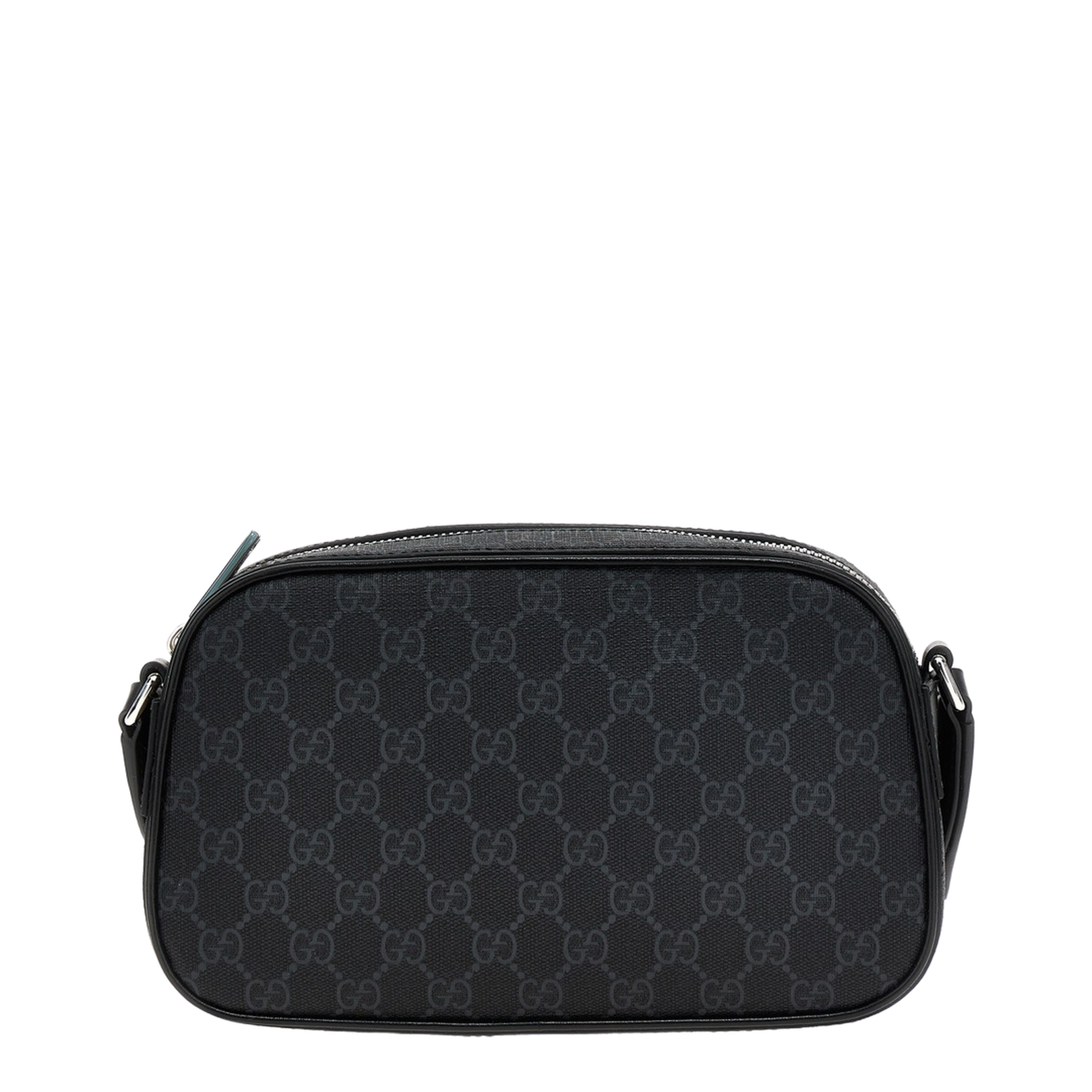 GG Emblem Small Nylon Crossbody Bag - Black
