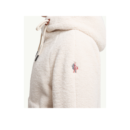 White Yushan Reversible Teddy Short Padded Jacket
