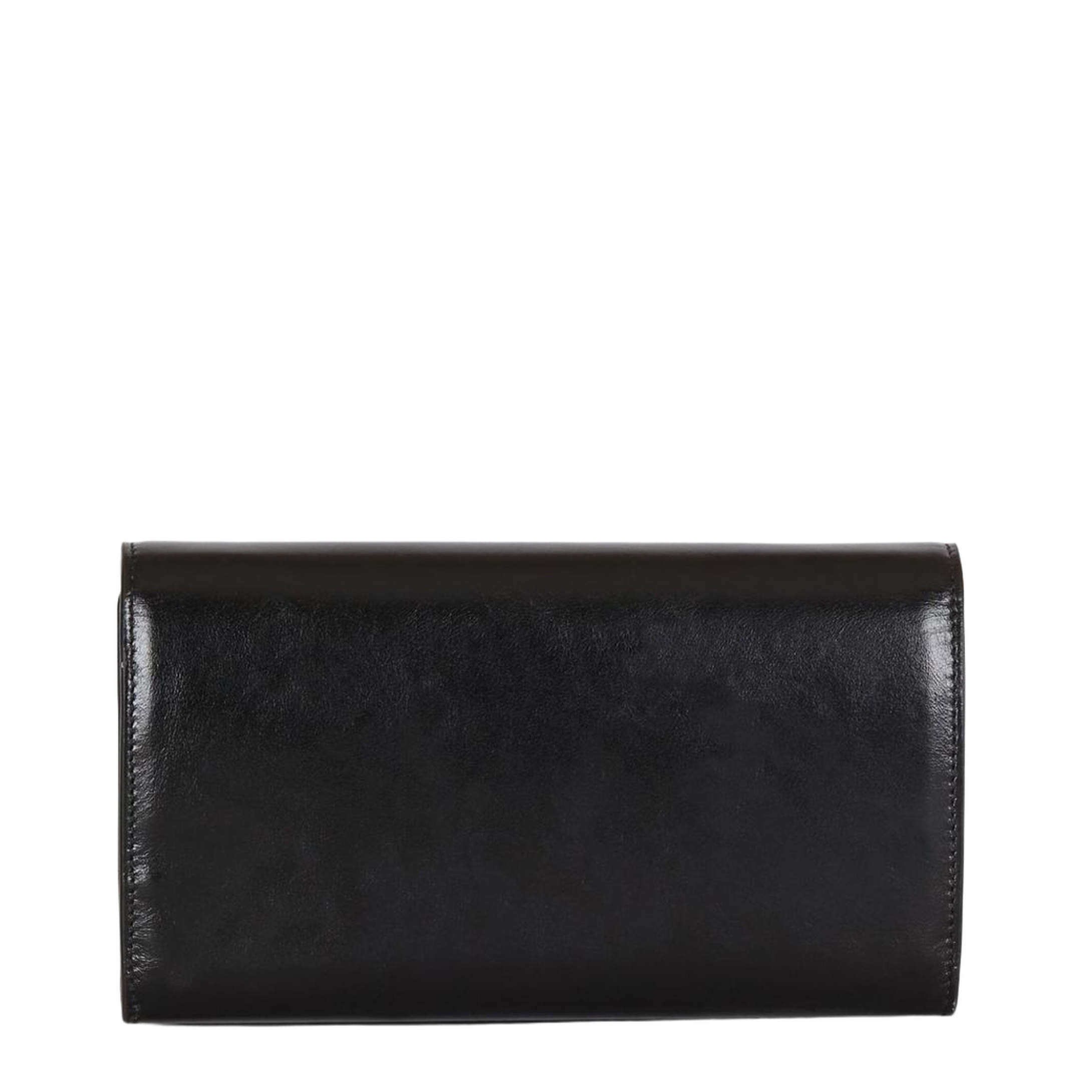 Shuffle Calfskin Wallet-On-Chain - Black