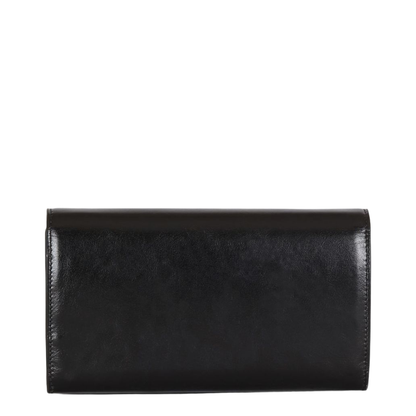 Shuffle Calfskin Wallet-On-Chain - Black