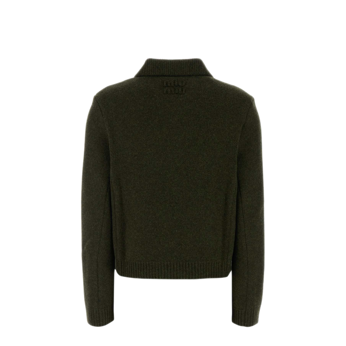 MAYFEYR - Miu Miu - Bottle Green Wool Cardigan - MMJ151SOOO18H1F0161