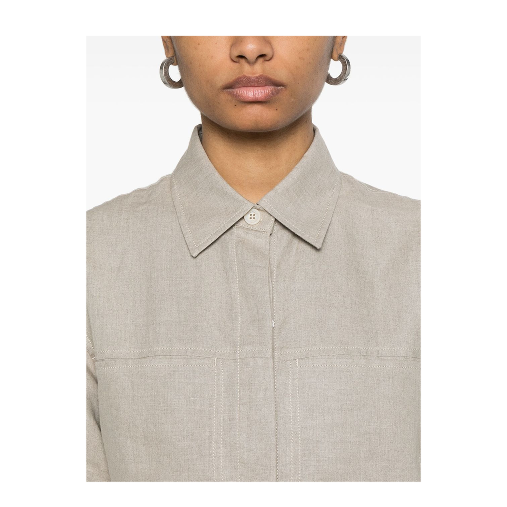 Concealed Front Button Fastening Top