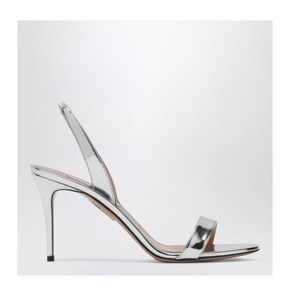 So Nude 85 Silver Sandals