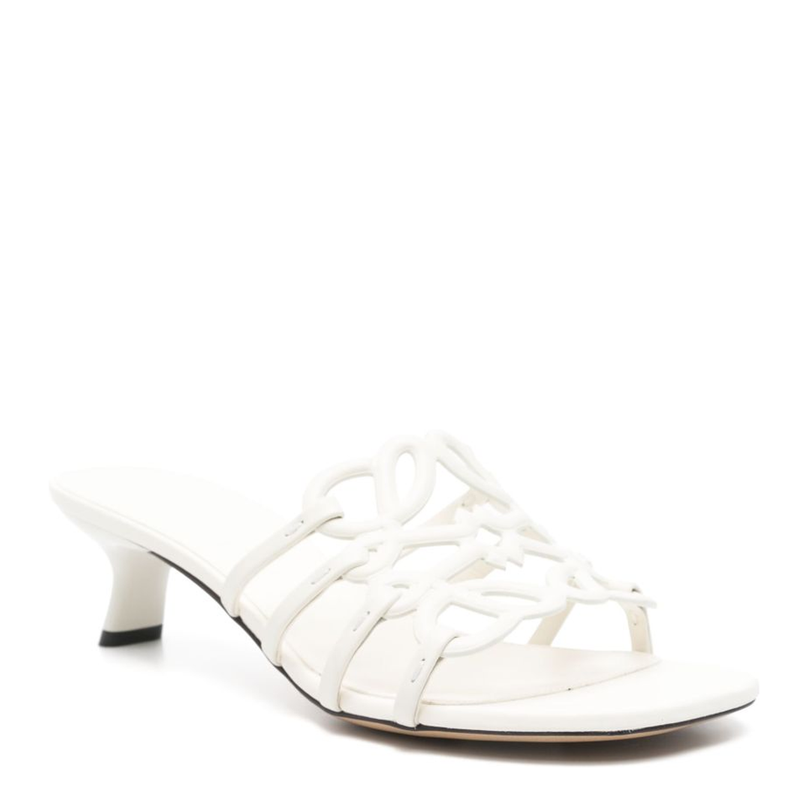 Petal Anagram Leather Sandals