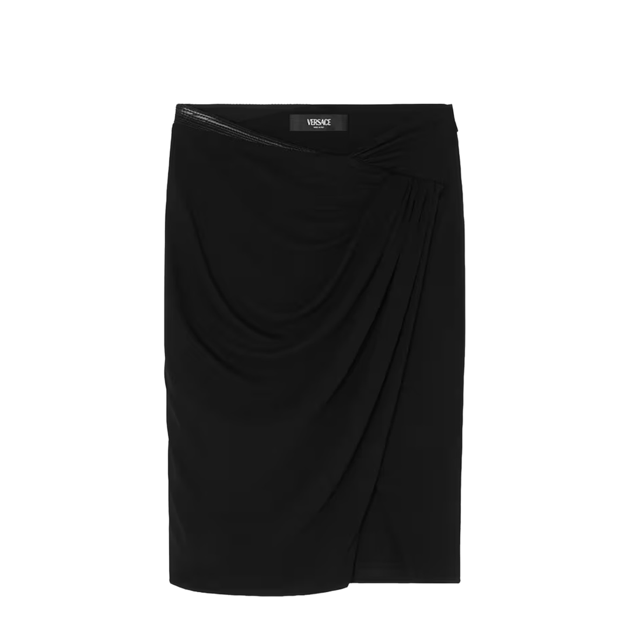 Stretch Viscose Midi Skirt