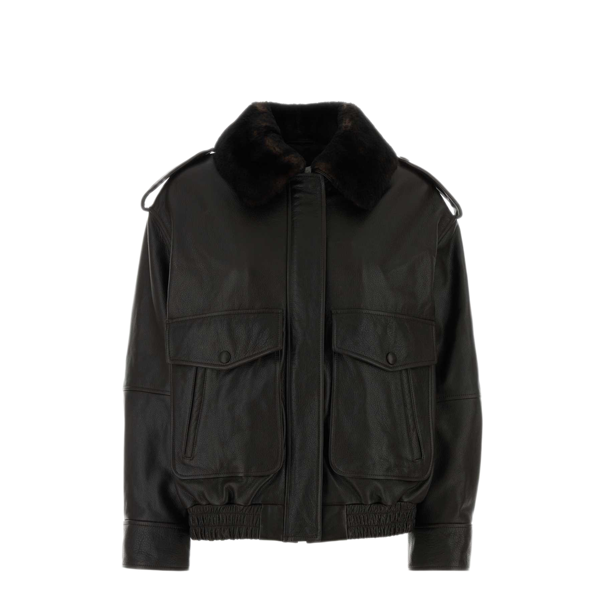 MAYFEYR - Loulou Studio - Dark Brown Leather Jacket - RUSSOCOFFEEDARKBROWN