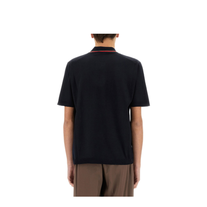 MAYFEYR - Gucci - Knitted Wool Polo Shirt With Web Pattern - 819225XKEJV4060