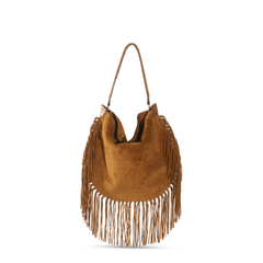 Oskan Suede Calfskin Hobo Bag - Cognac