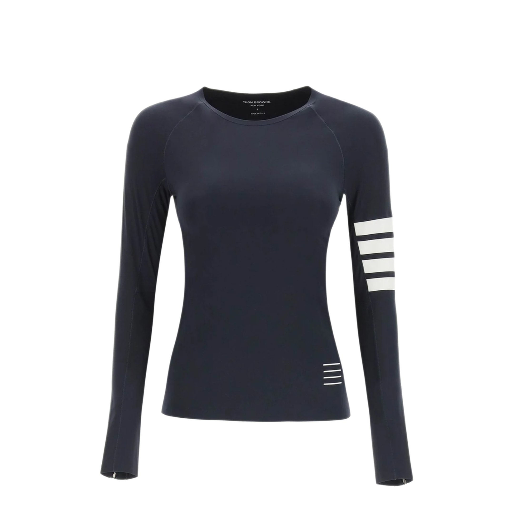 MAYFEYR - Thom Browne - Compression Tee With 4 Bar In Interlock Piece Dye - FJA001A06770461