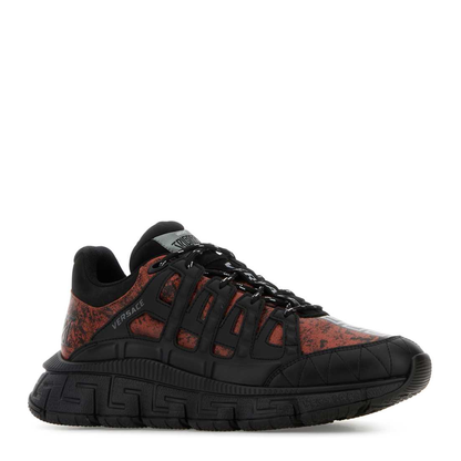 MAYFEYR - Versace - Charcoal Leather Two Tone Sneakers - DSU80941A157782BW70