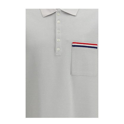 MAYFEYR - Thom Browne - Short Sleeve Polo With Chest Pocket - MJP244EJ0251050