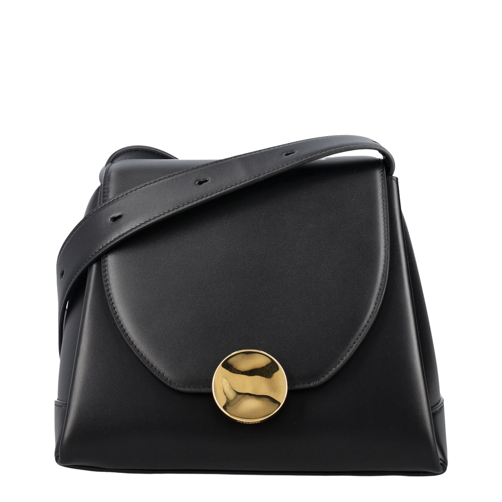 Black Leather Victor Shoulder Bag